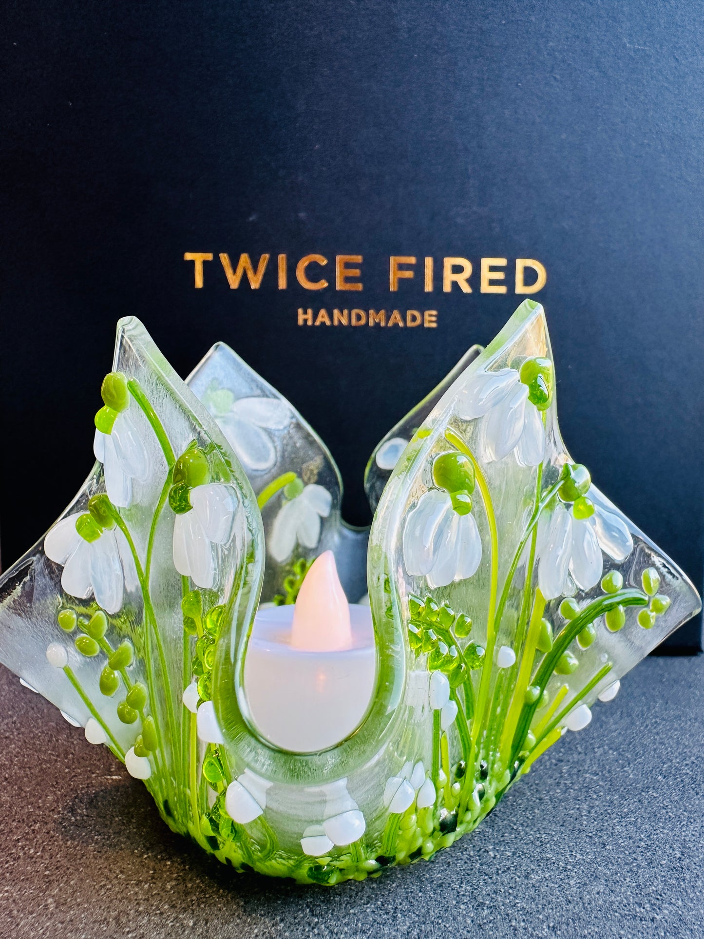 Snowdrop sculptural tealight