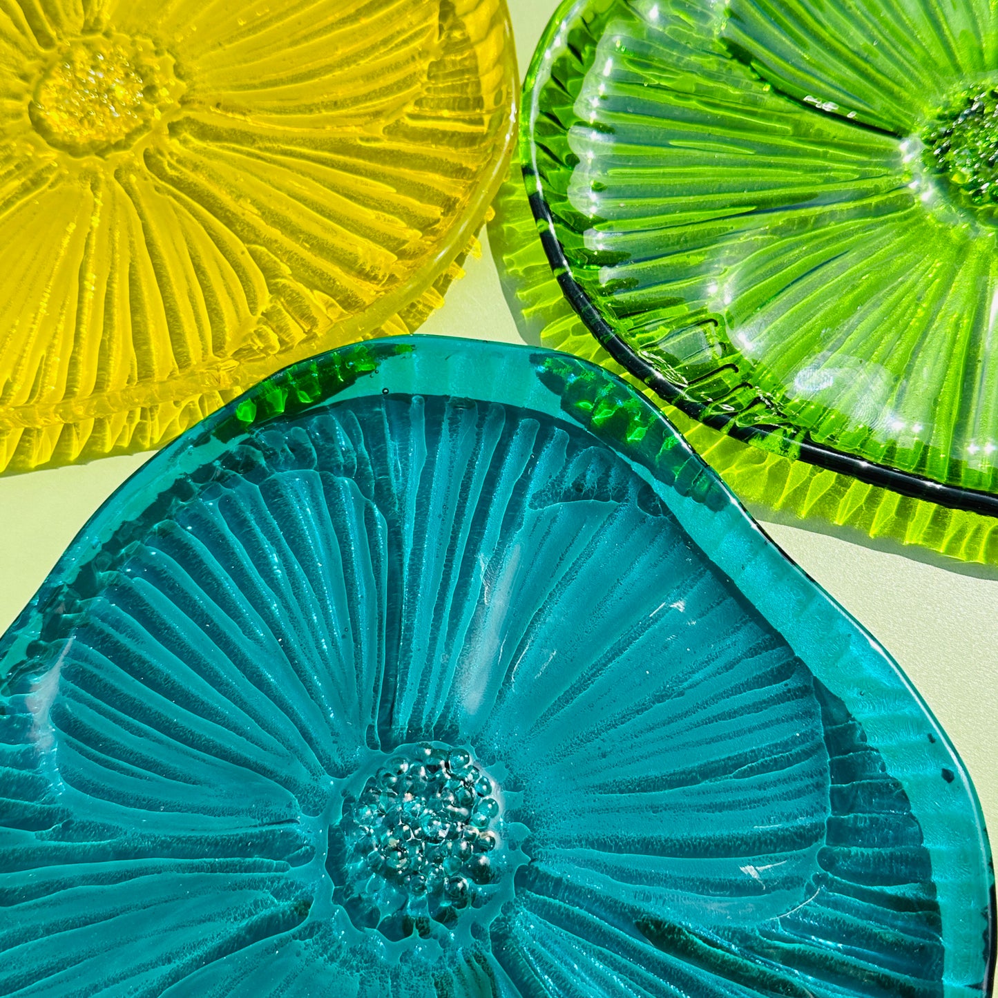 PRE ORDER - Peacock blue Fused Glass Dish