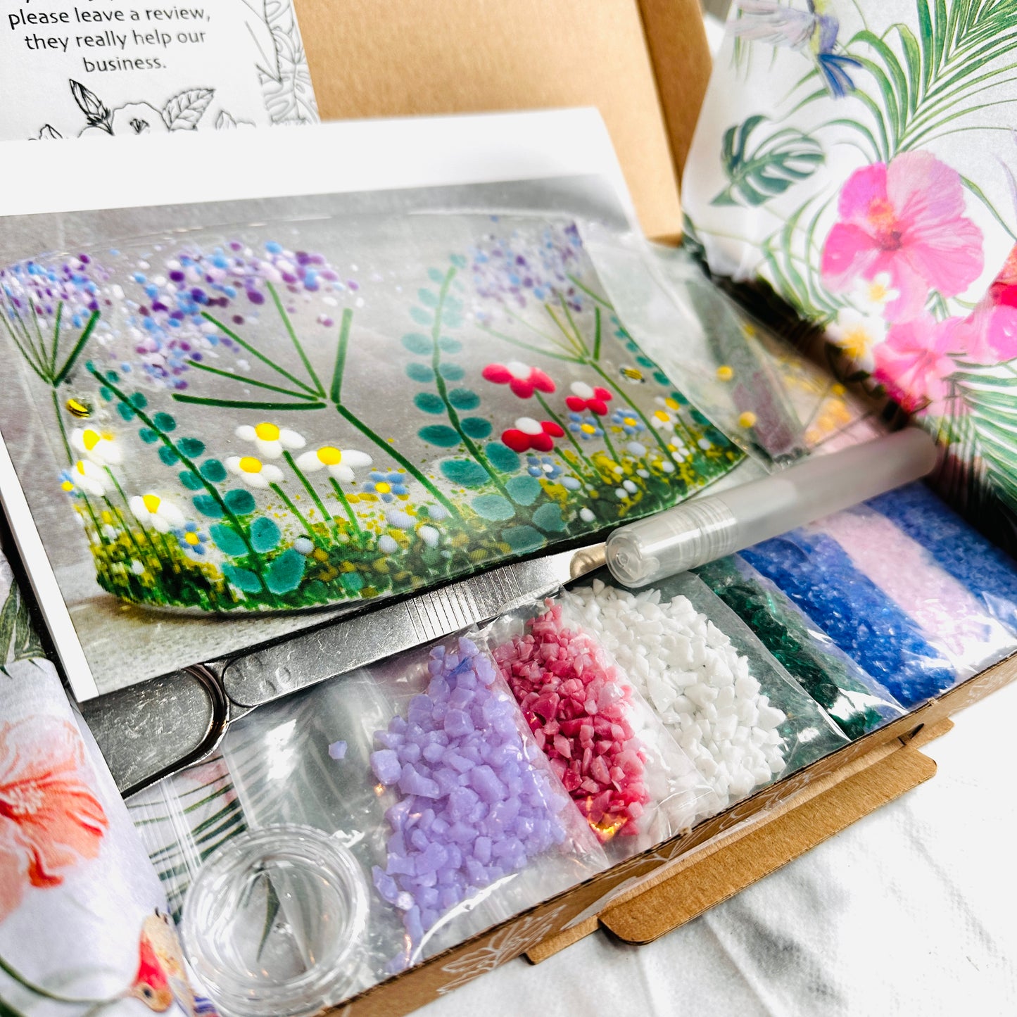 Fused glass floral curve kit