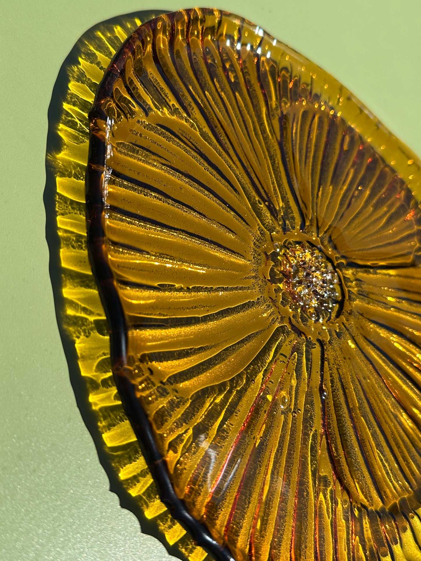 PRE ORDER - Golden Amber Fused Glass Dish