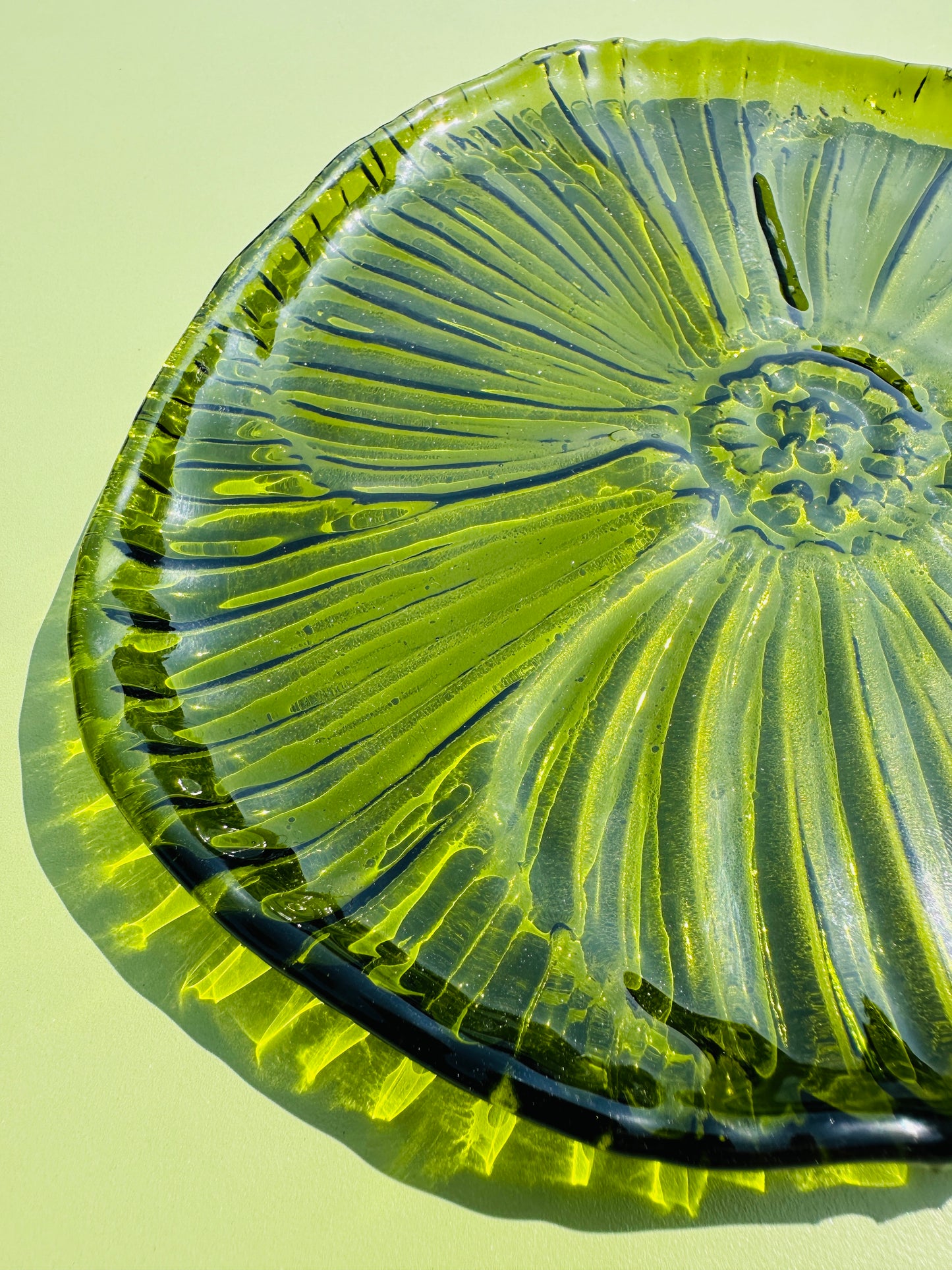 PRE ORDER - Fern Green Fused Glass Dish