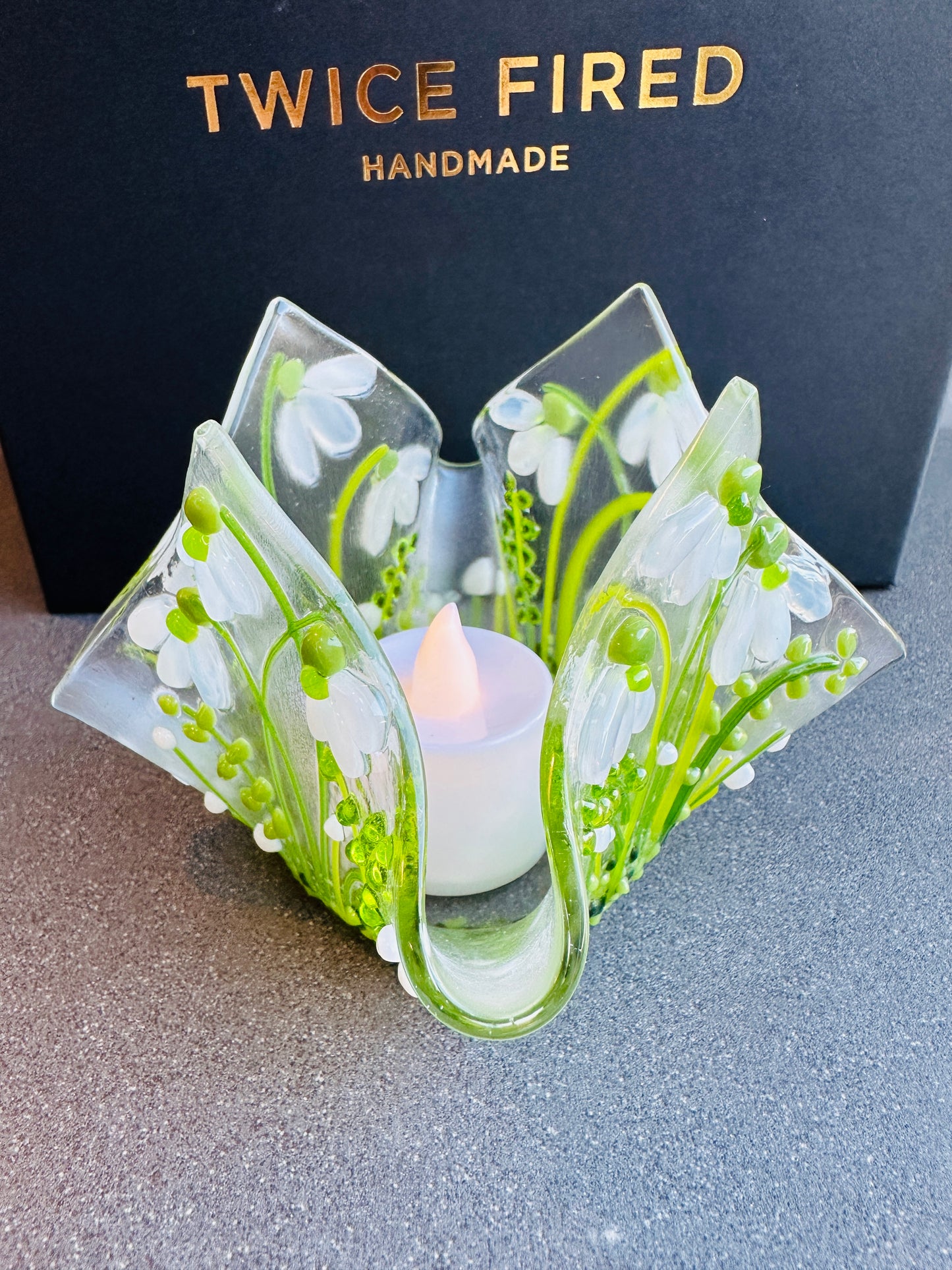 Snowdrop sculptural tealight