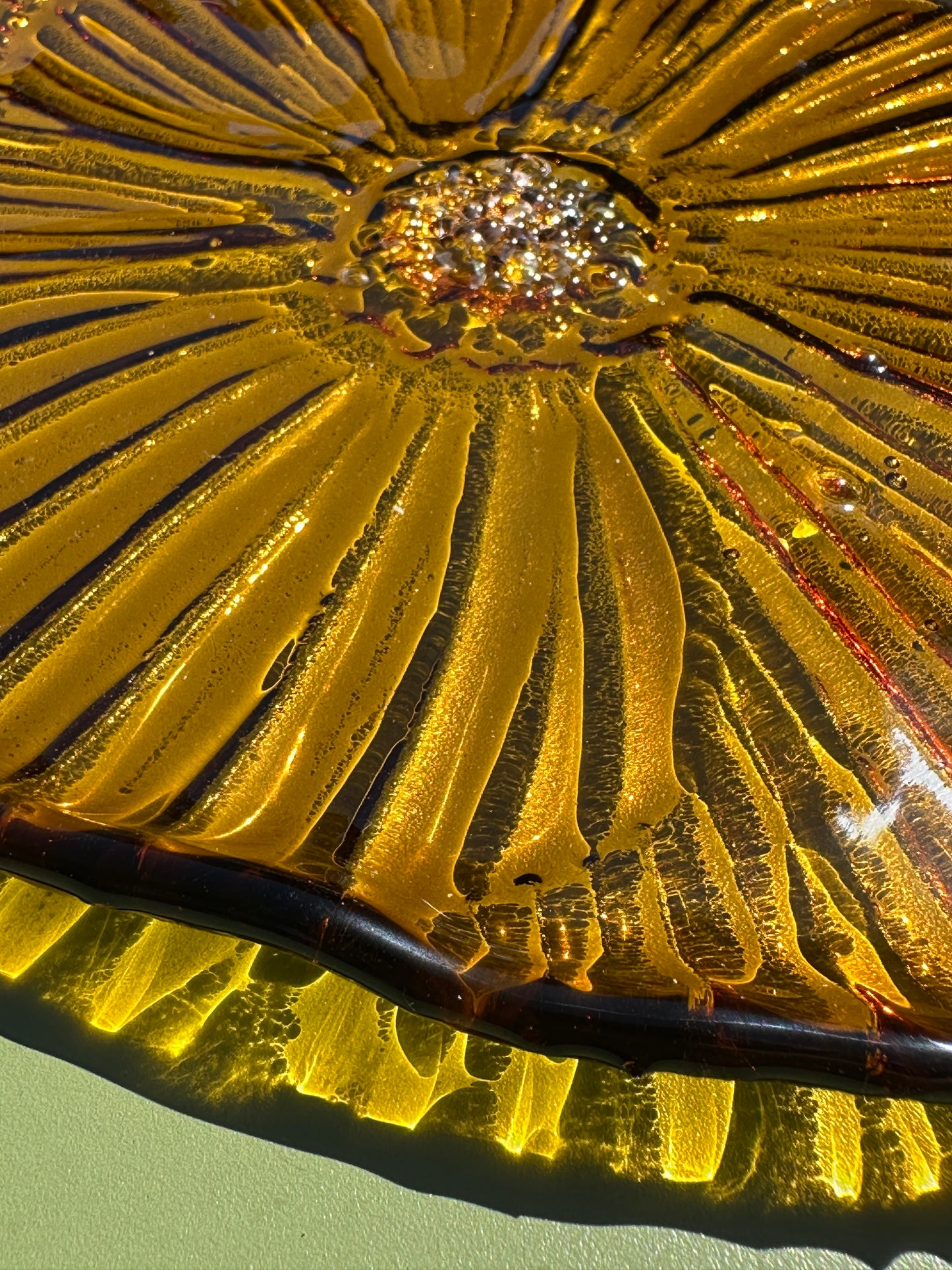 PRE ORDER - Golden Amber Fused Glass Dish