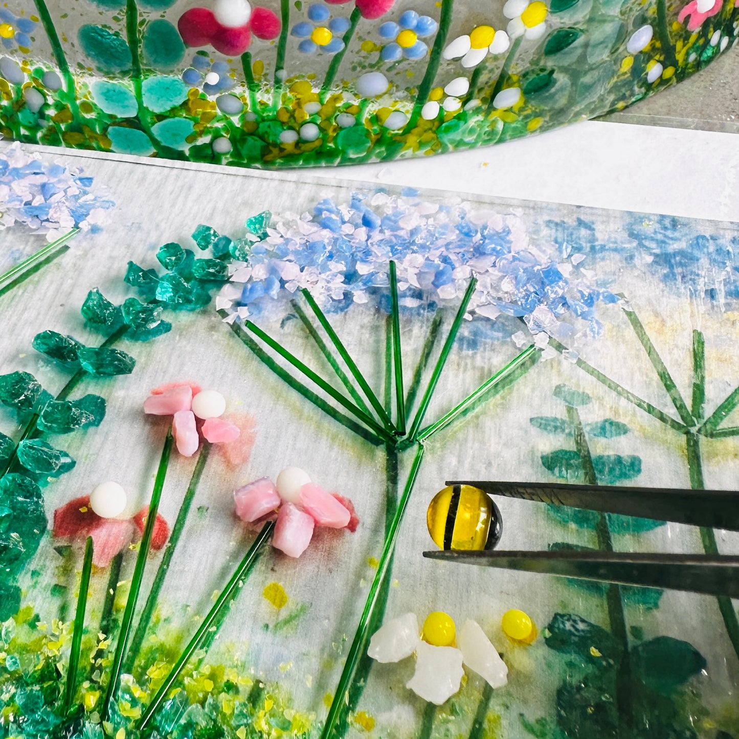 Fused glass floral curve kit
