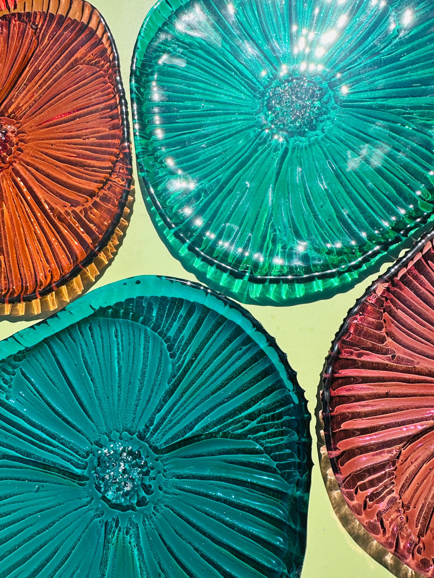 PRE ORDER - Peacock blue Fused Glass Dish