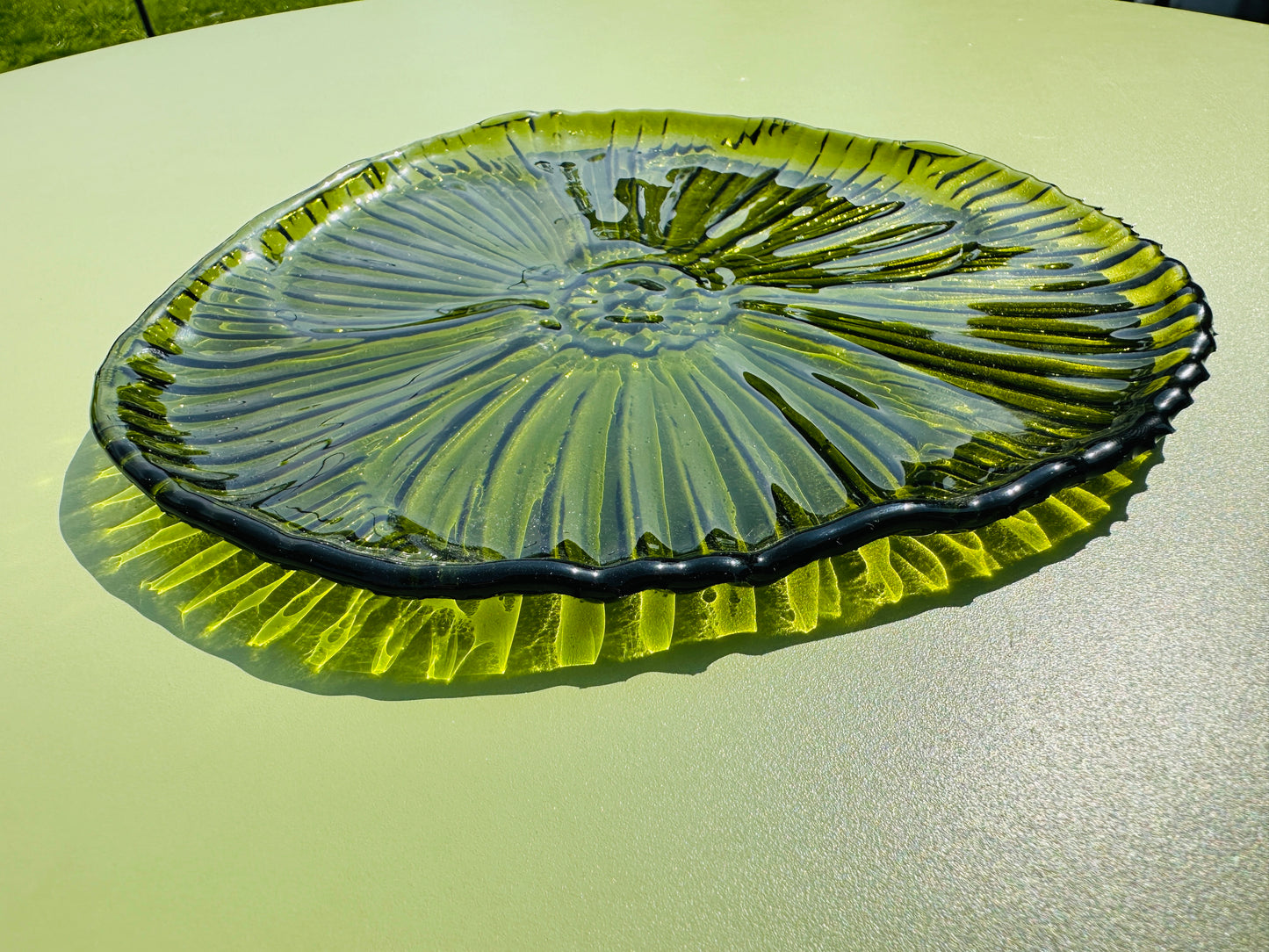 PRE ORDER - Fern Green Fused Glass Dish