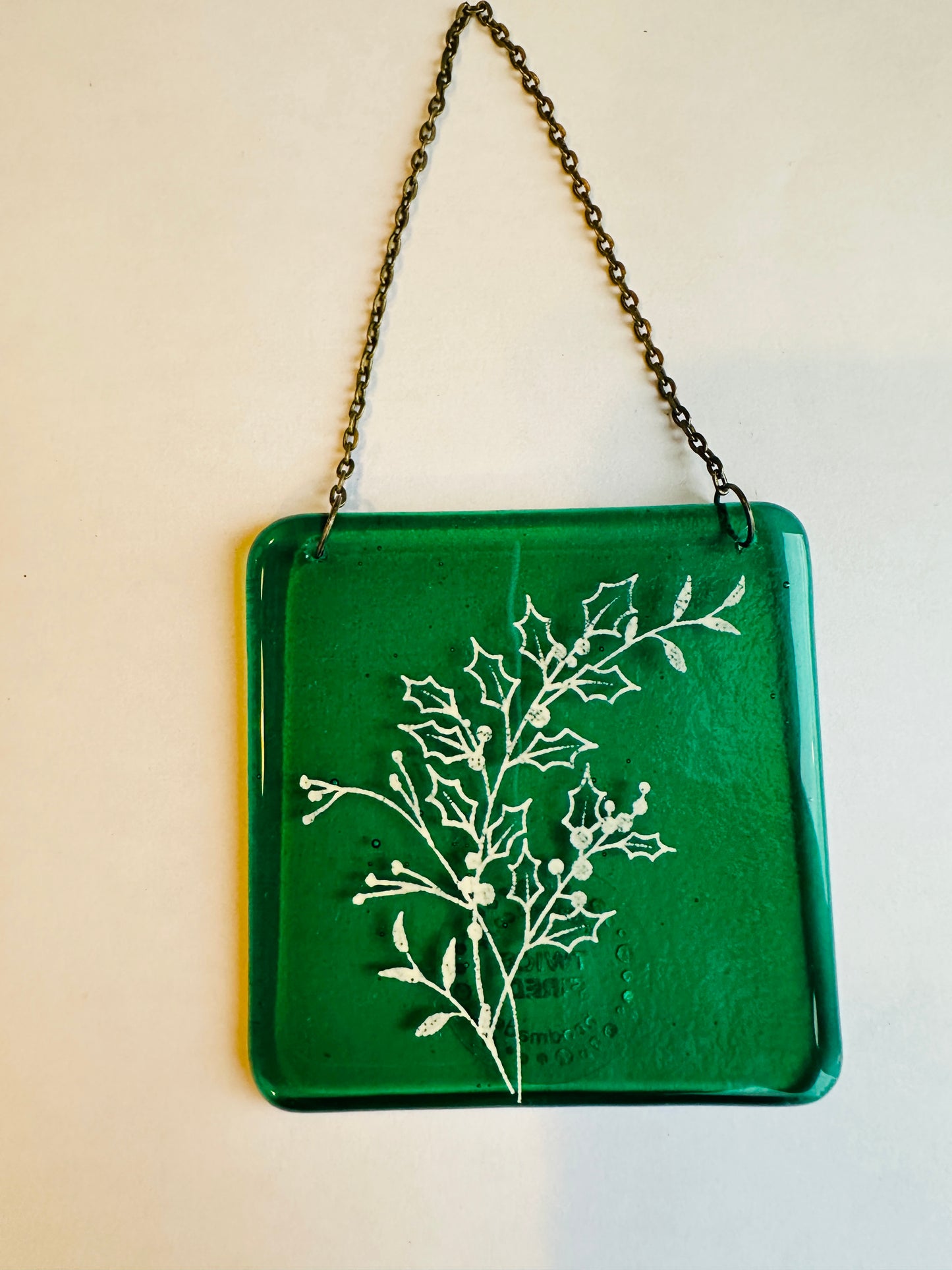 SALE Birth Flower fused glass Suncatcher, Daisy, Rose, Violet, Daffodil, Cosmos, Poppy, Chrysanthemum, Bluebell, Holly.