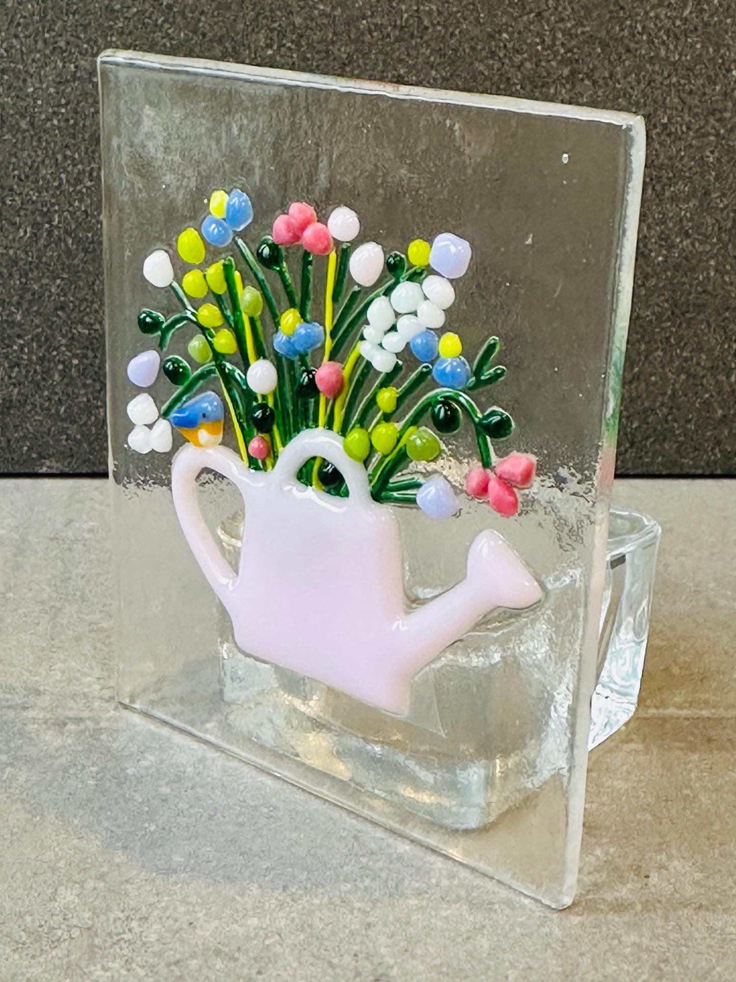 Vintage bloom pink tealight holder