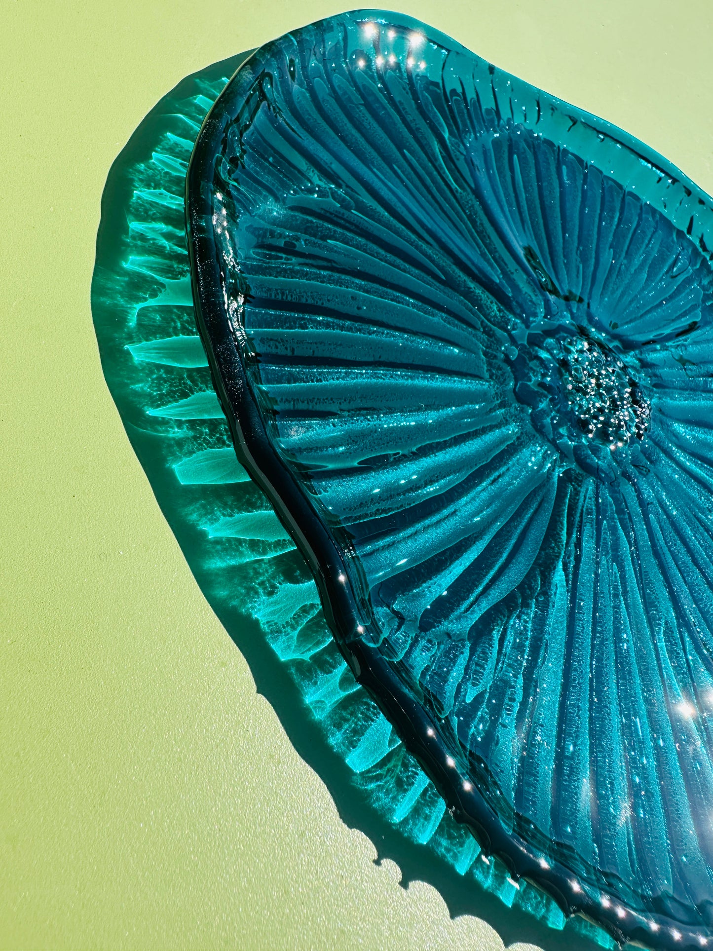 PRE ORDER - Steel blue Fused Glass Dish