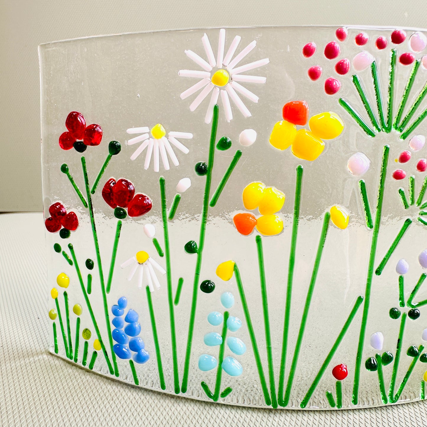 Fused glass spring floral curve kit