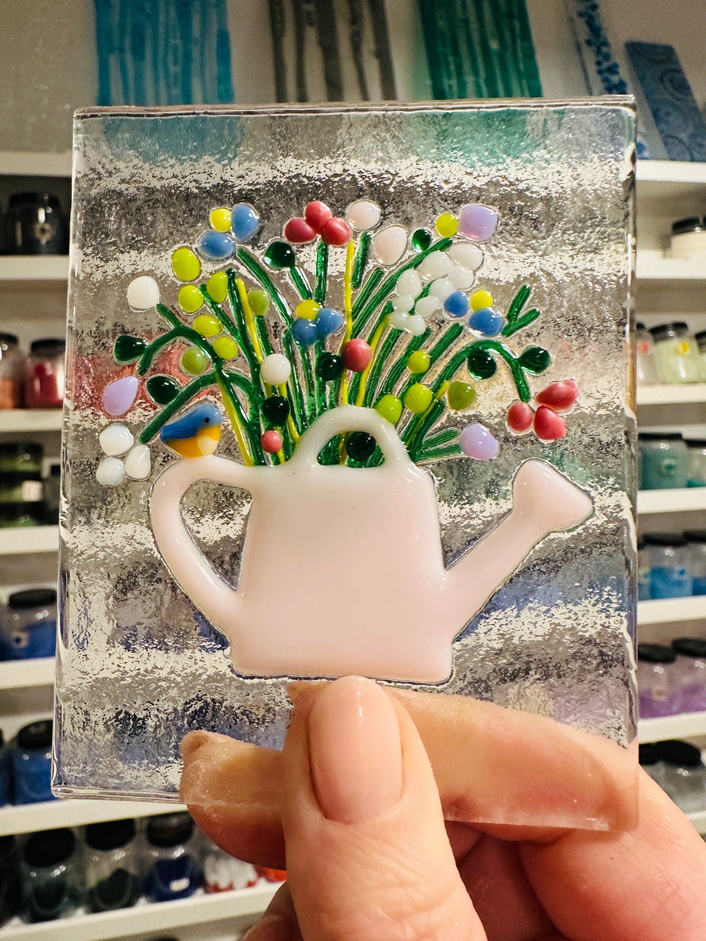 Vintage bloom pink tealight holder