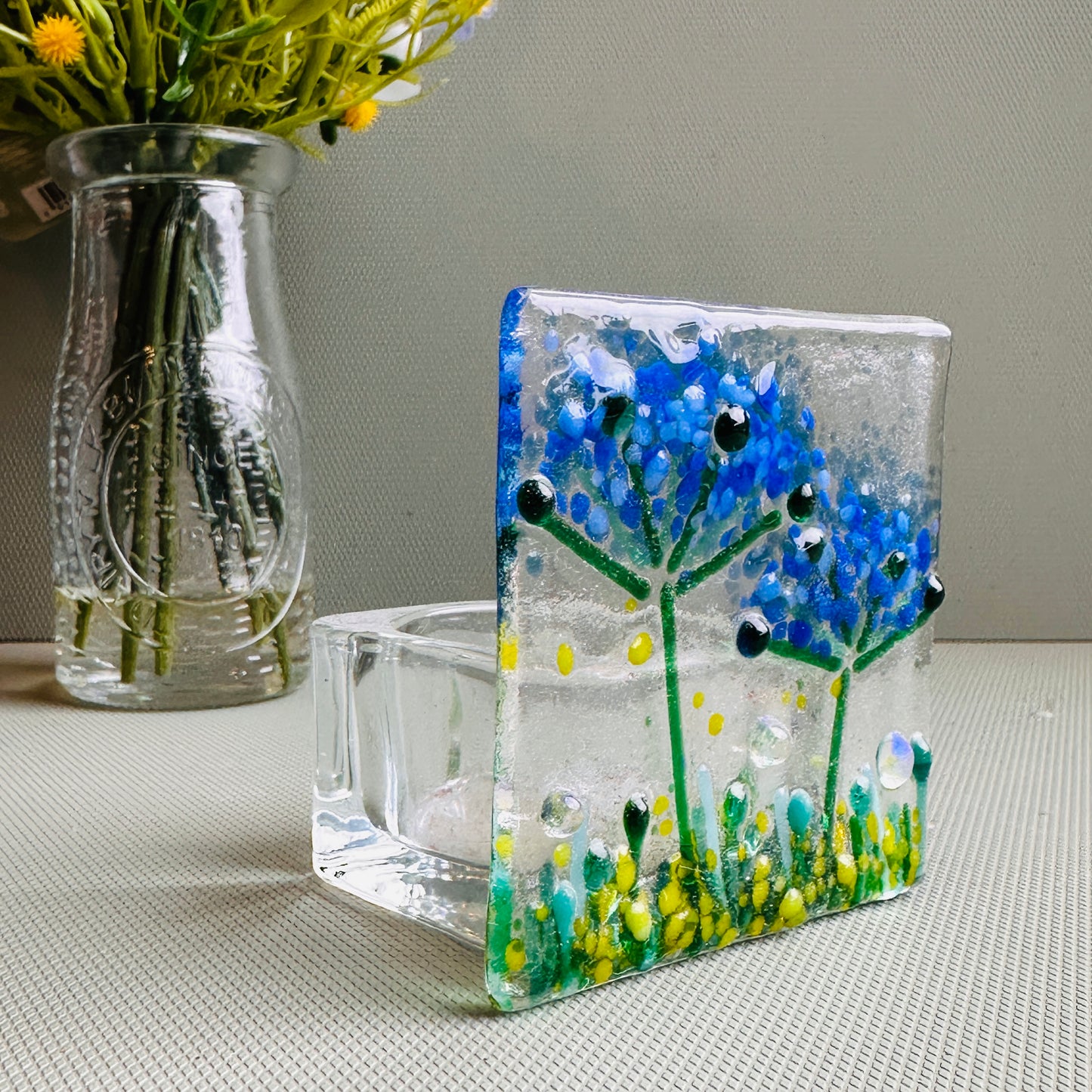 SALE Blue allium Tea Light