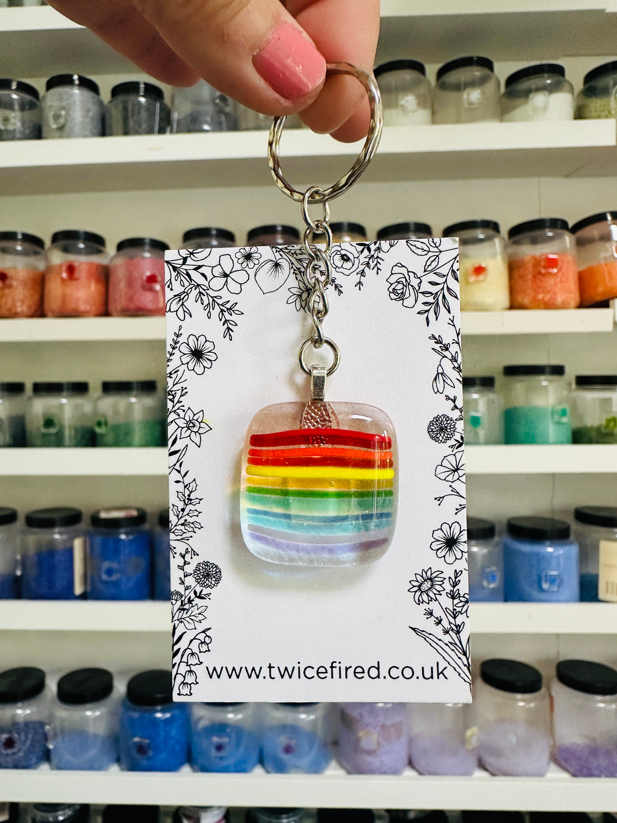 SALE Rainbow Keyring