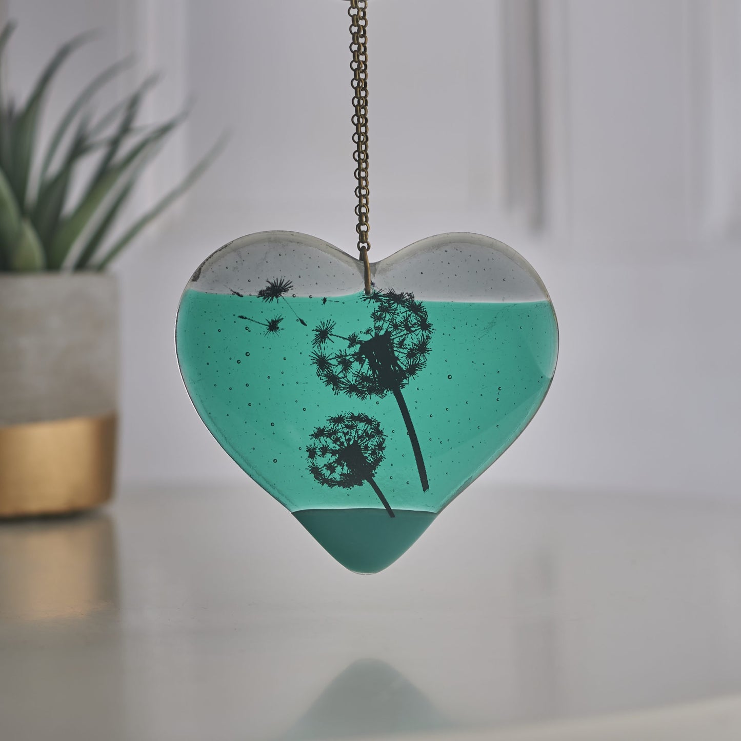 Green Dandelion Heart