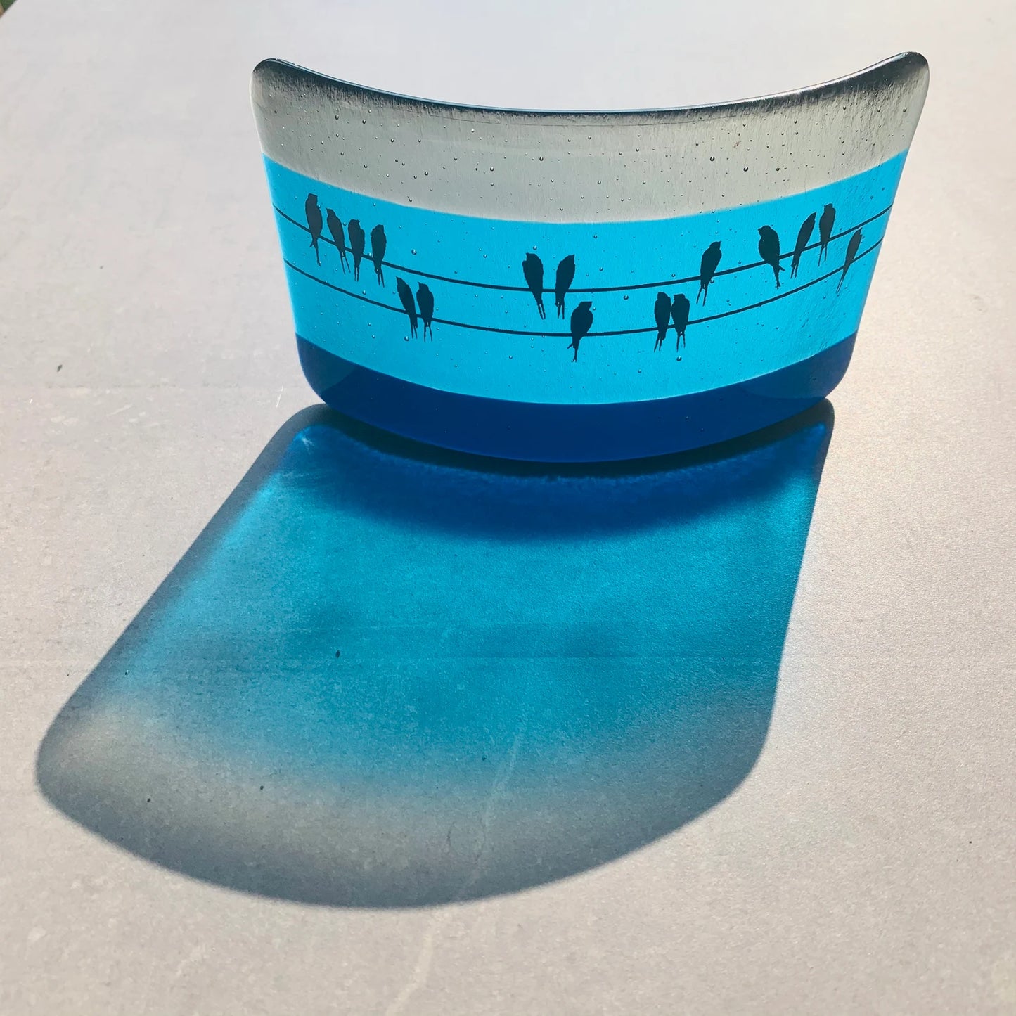 Blue Bird Glass Curve-Large