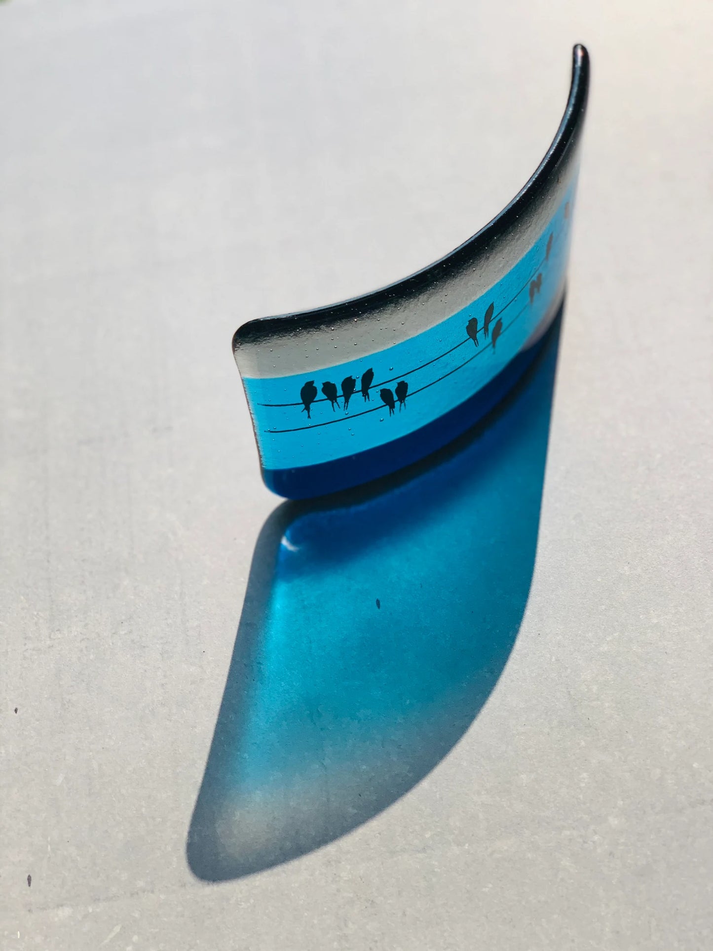 Blue Bird Glass Curve-Large