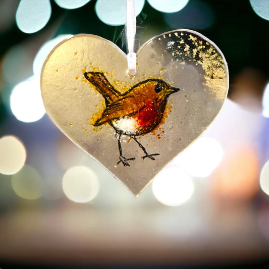 Robin Hanging Heart