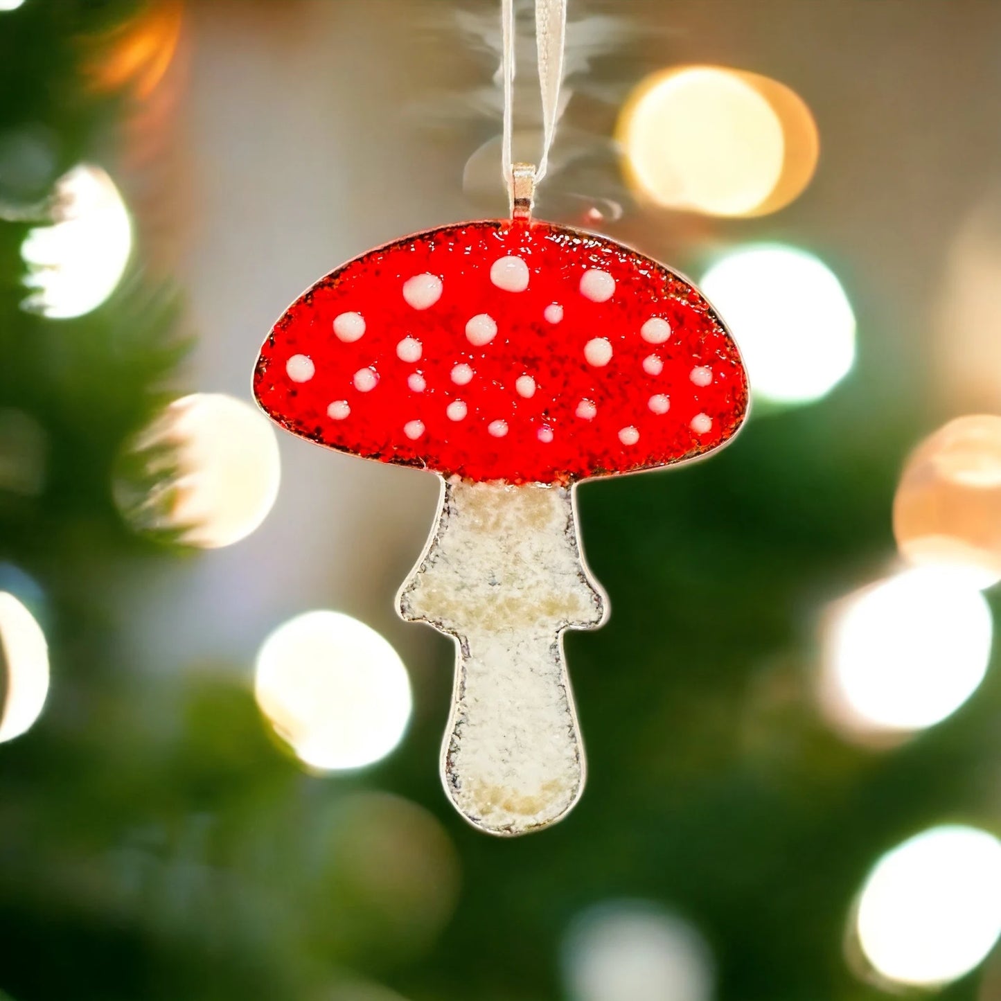 Christmas Decoration - Fused Glass Mushroom