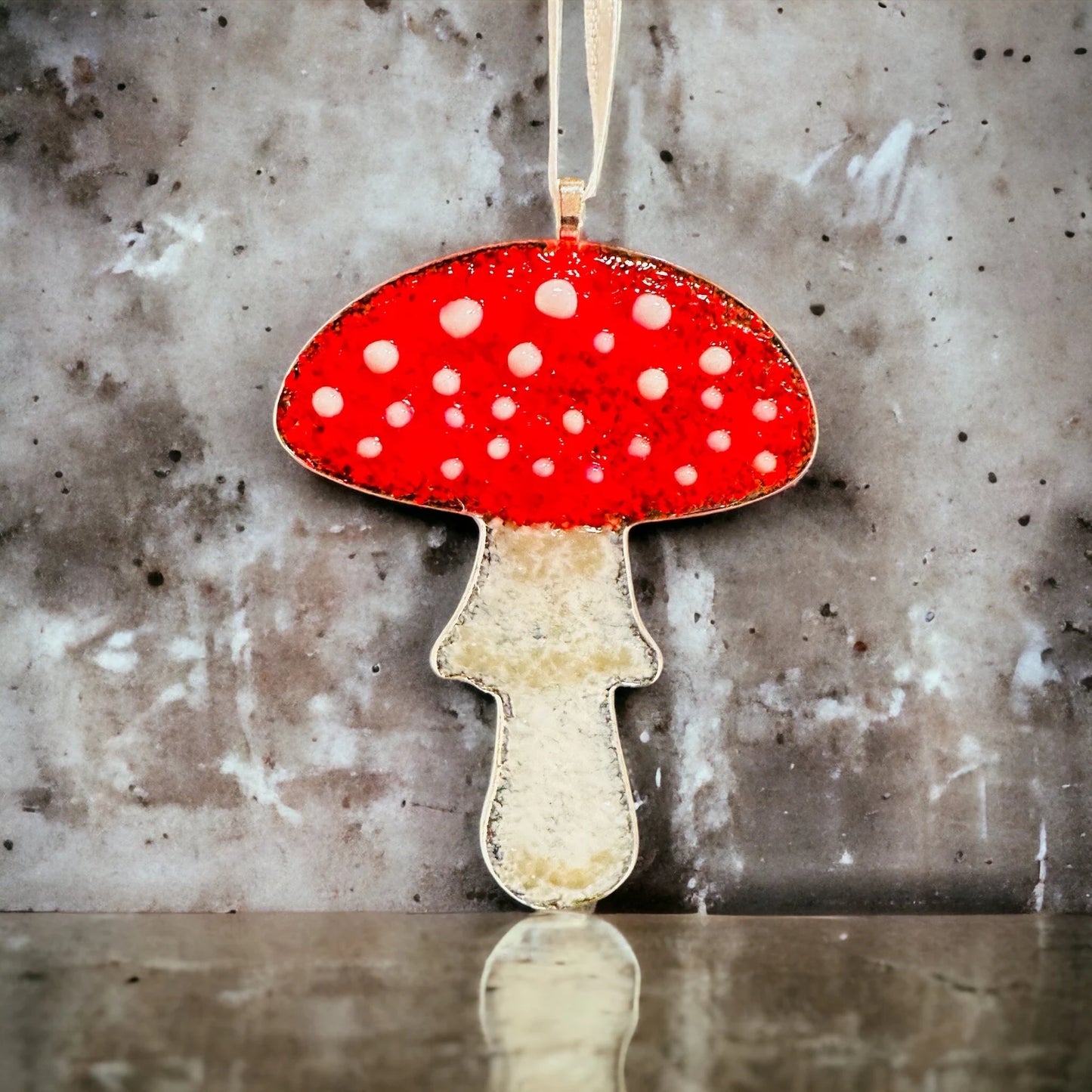 Christmas Decoration - Fused Glass Mushroom