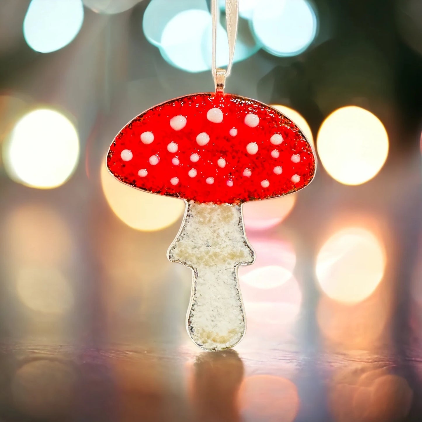 Christmas Decoration - Fused Glass Mushroom