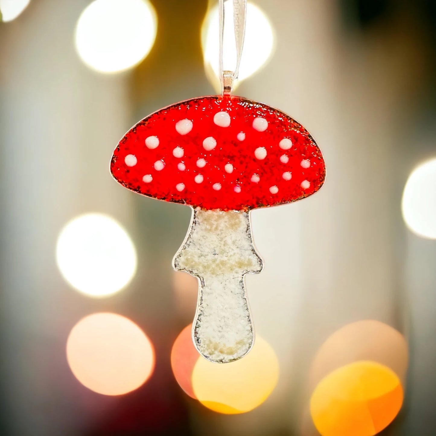 Christmas Decoration - Fused Glass Mushroom