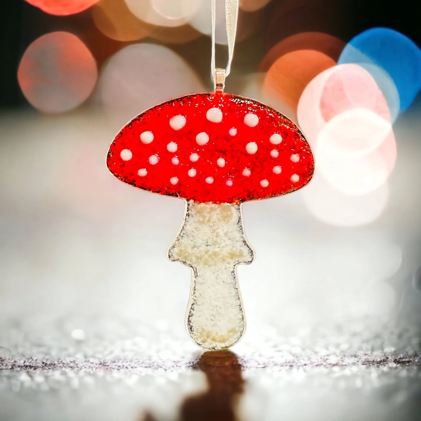 Christmas Decoration - Fused Glass Mushroom