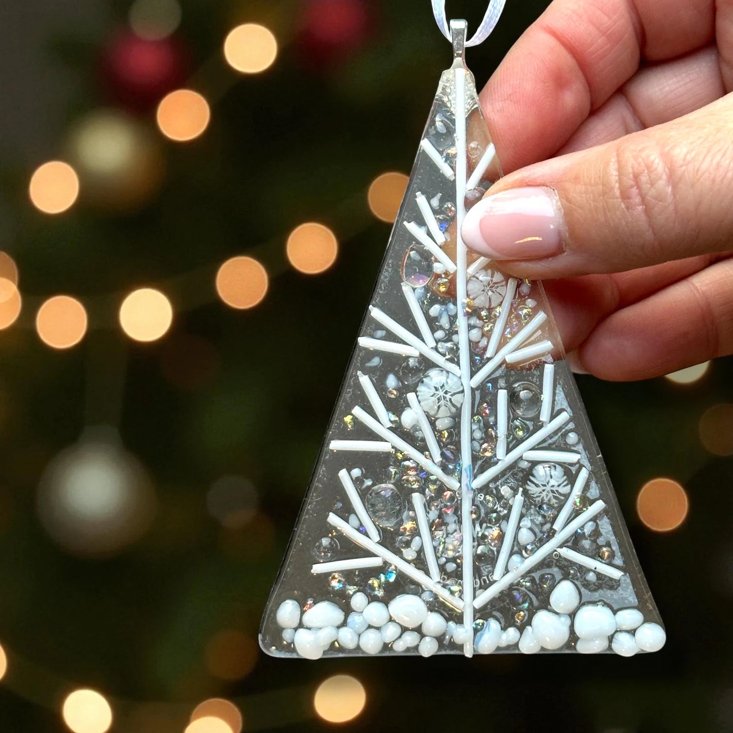 Christmas Tree Tealight Holder: White Decoration