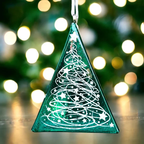 Christmas Tree - Tinsel Green