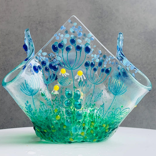 Blue Tea Light Holder