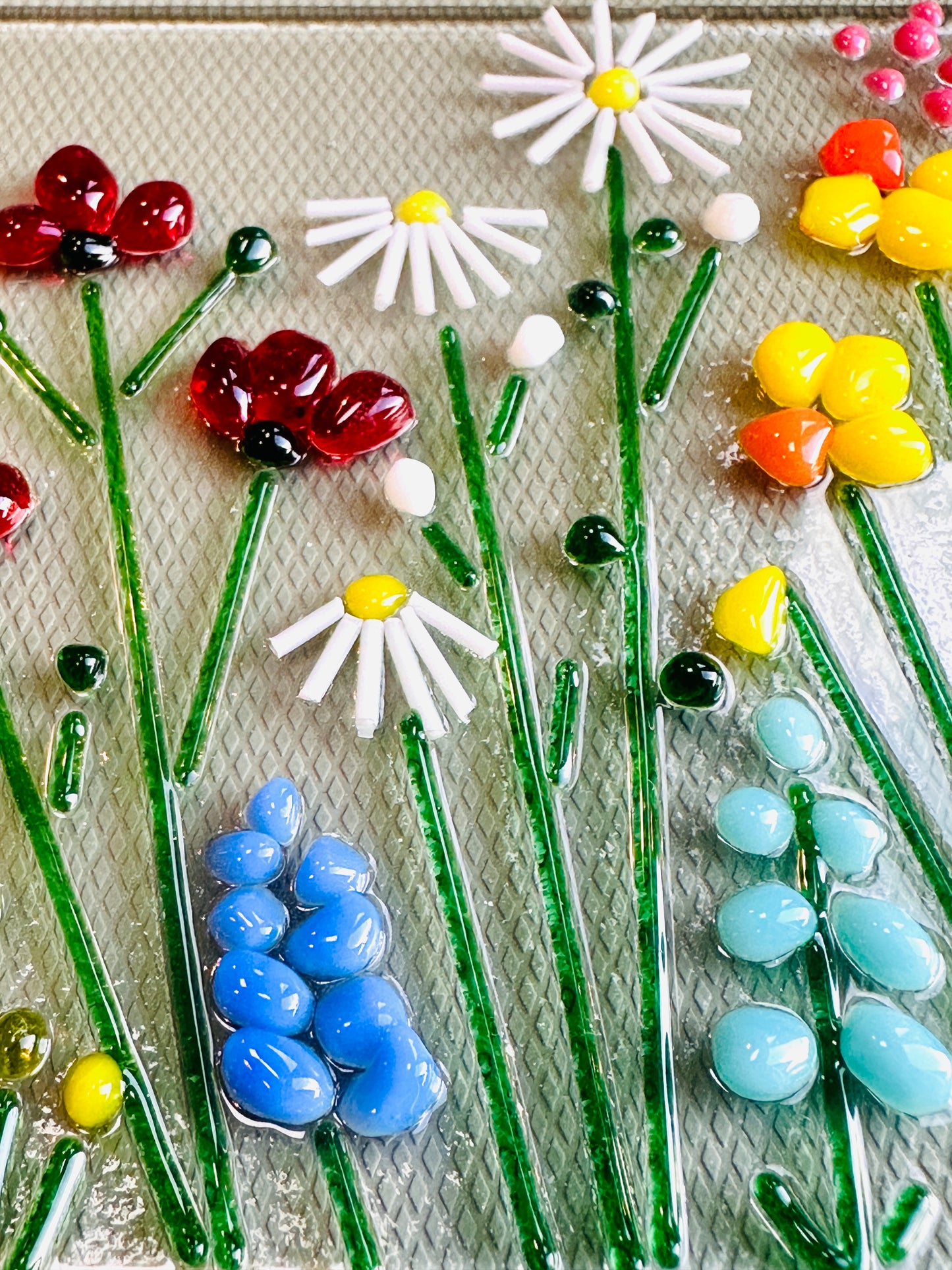 Fused glass spring  floral curve kit
