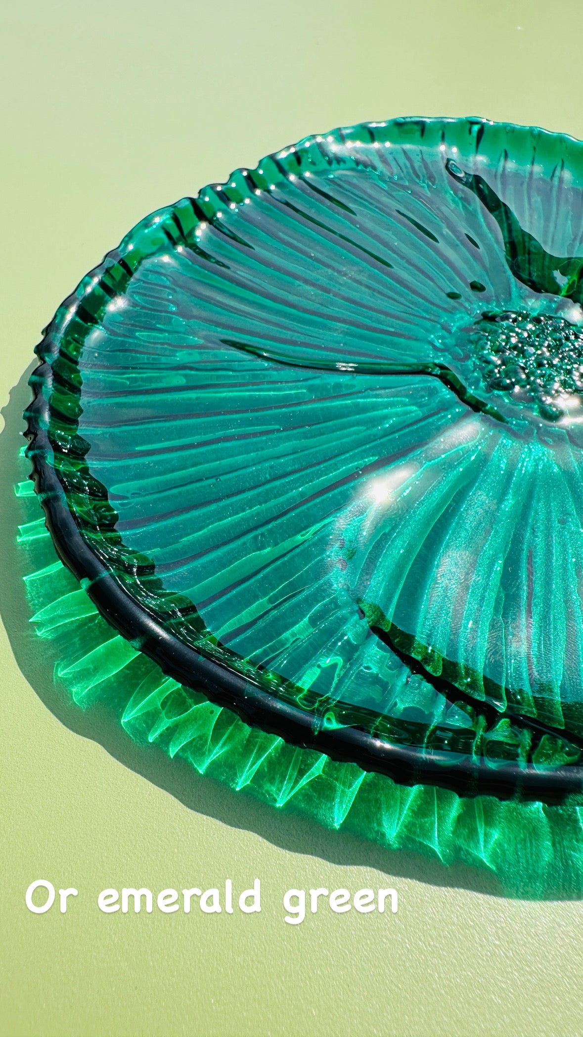 PRE ORDER - Emerald Green Fused Glass Dish