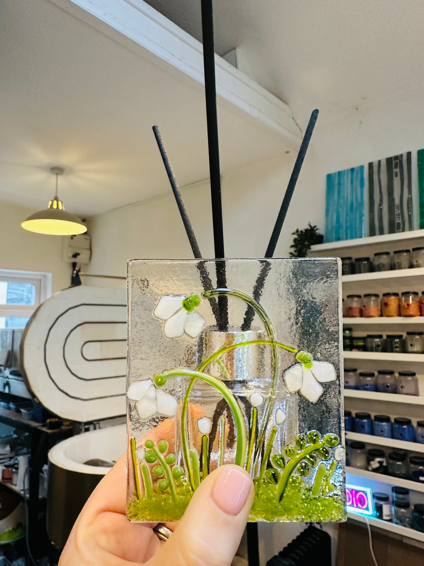 Fused Glass Snowdrop Diffuser Kit – DIY Diffuser glass kit