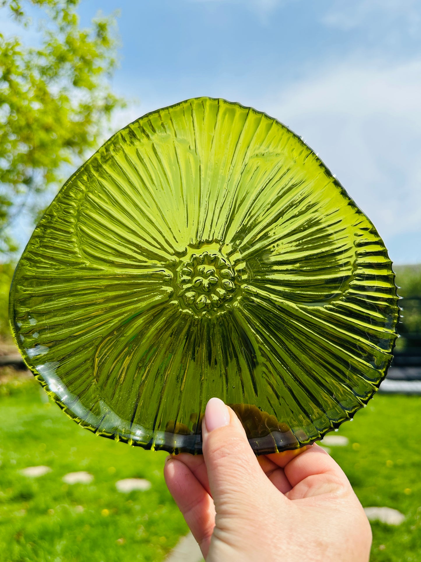 PRE ORDER - Fern Green Fused Glass Dish