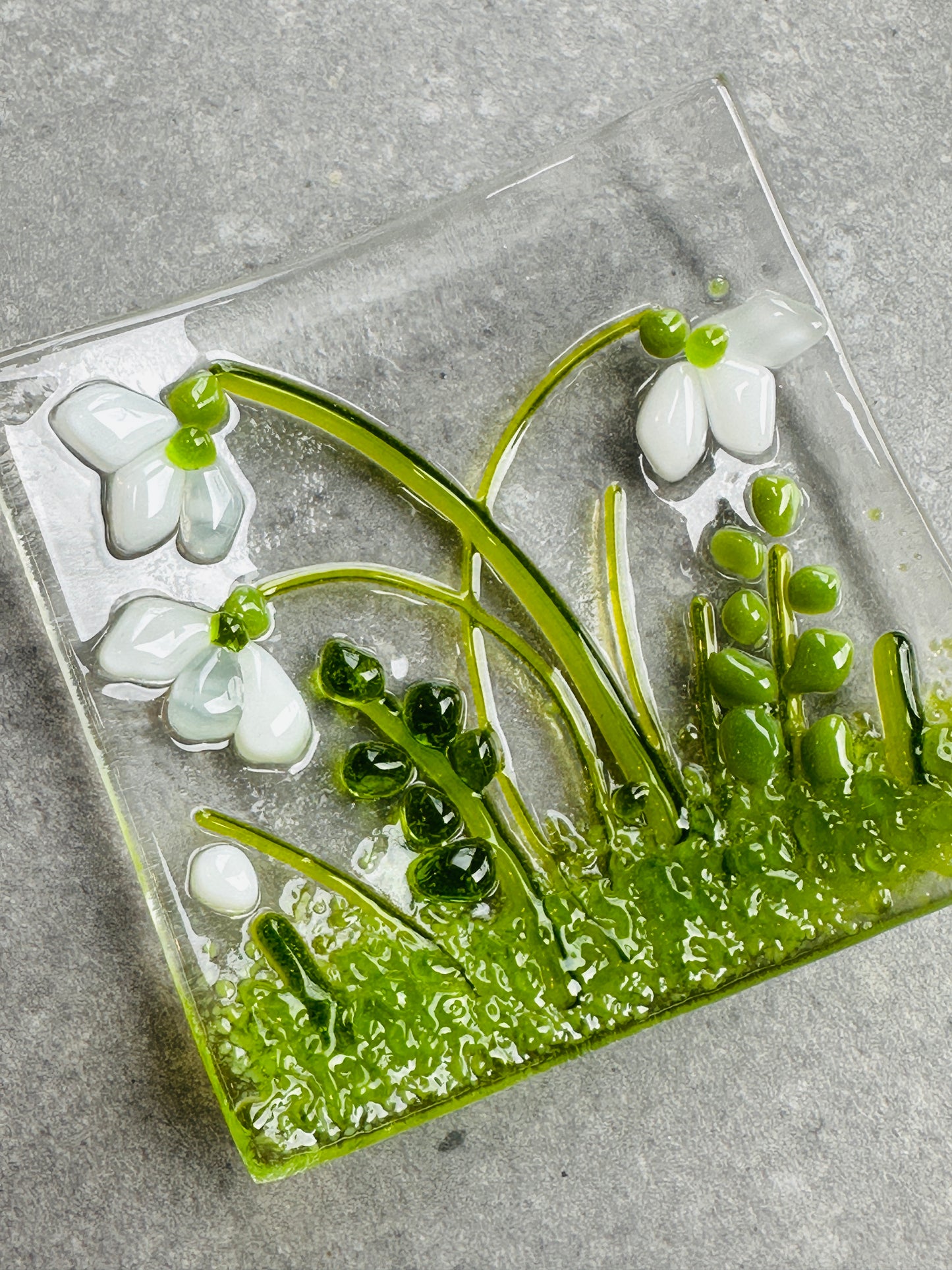 Snowdrop glass bowl
