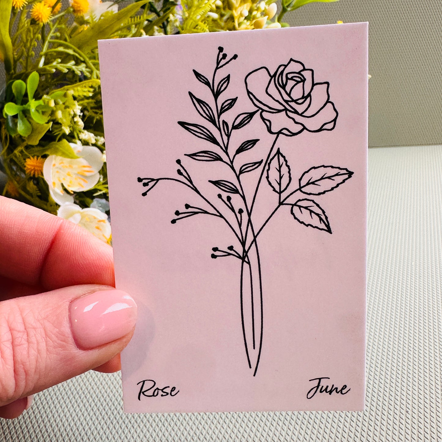 SALE Birth Flower fused glass tealight , Daisy, Rose