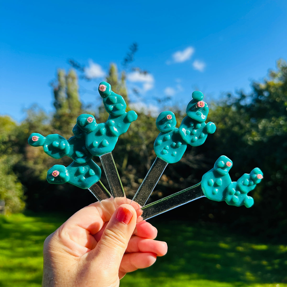 cactus plant pot stakes - Supper Seconds