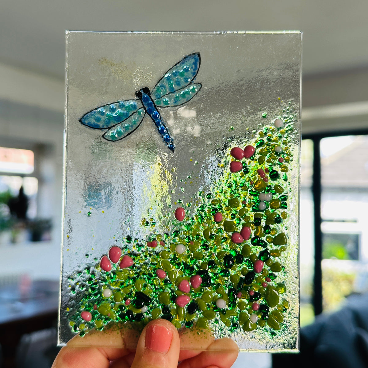 Dragonfly hanging or panel with stand